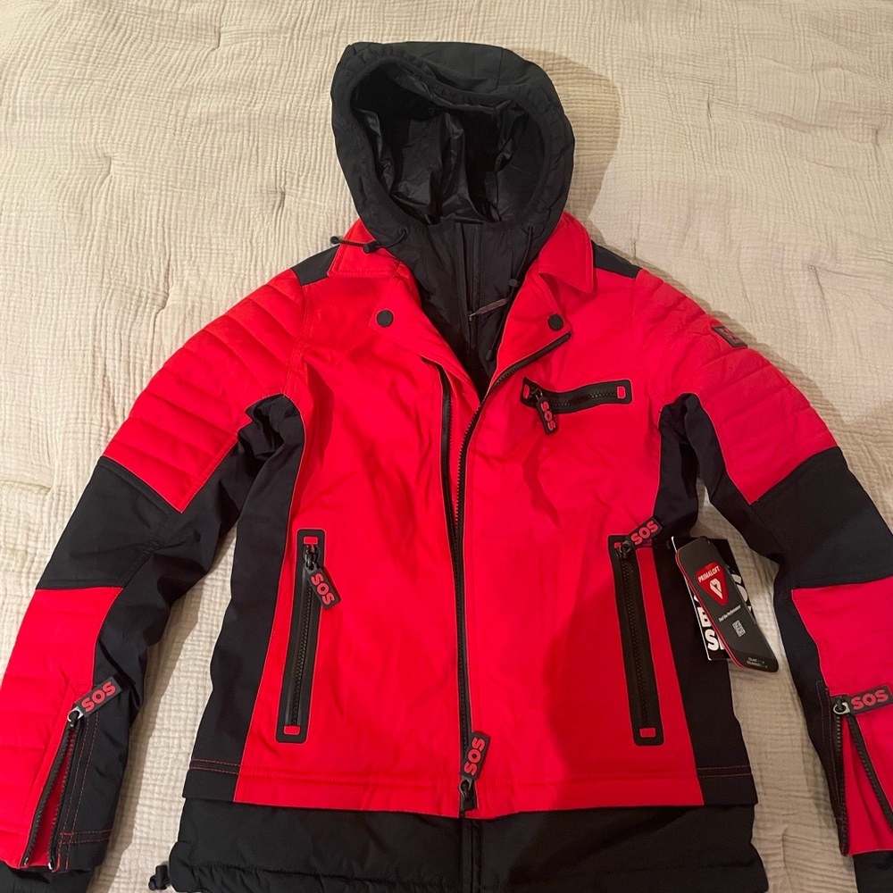 Women's Red and Black Driss Ski Jacket